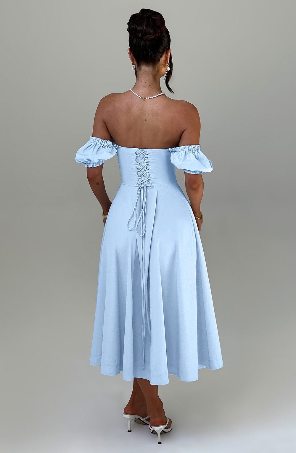 Sophia Blue Midi Sundress for Women