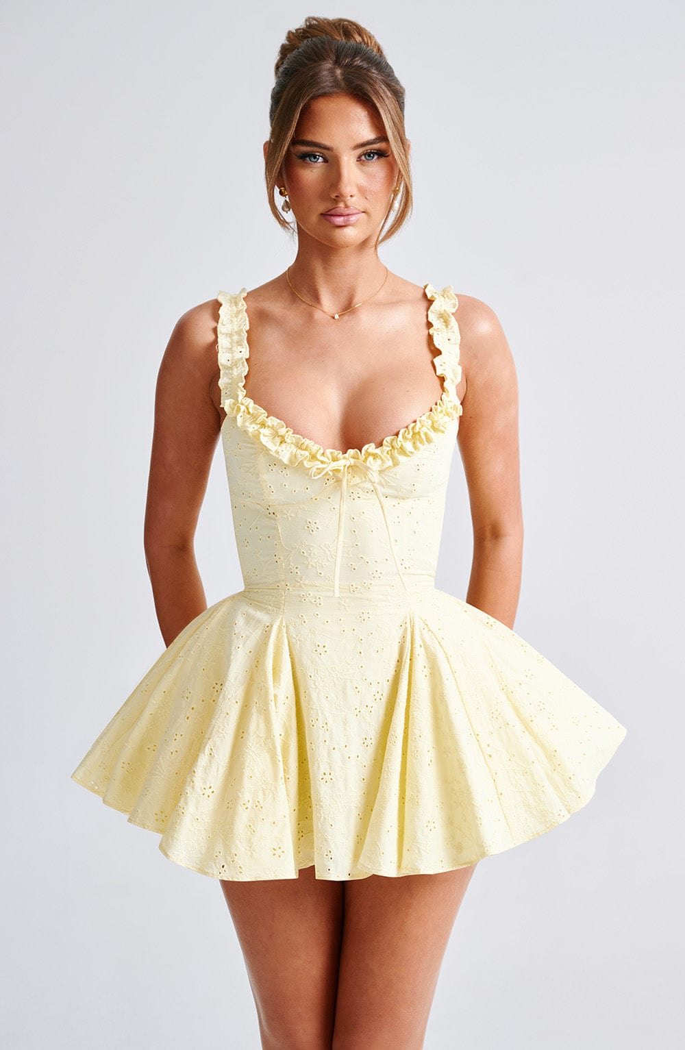 Chloe Lemon Yellow Summer Playsuit
