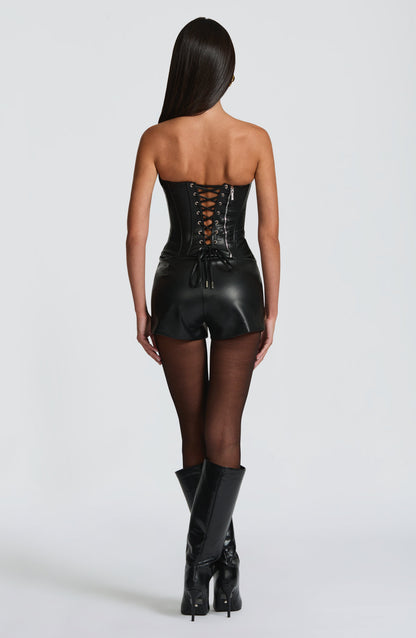 Sophia Black Corset Top for Summer