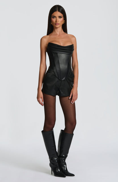 Sophia Black Corset Top for Summer