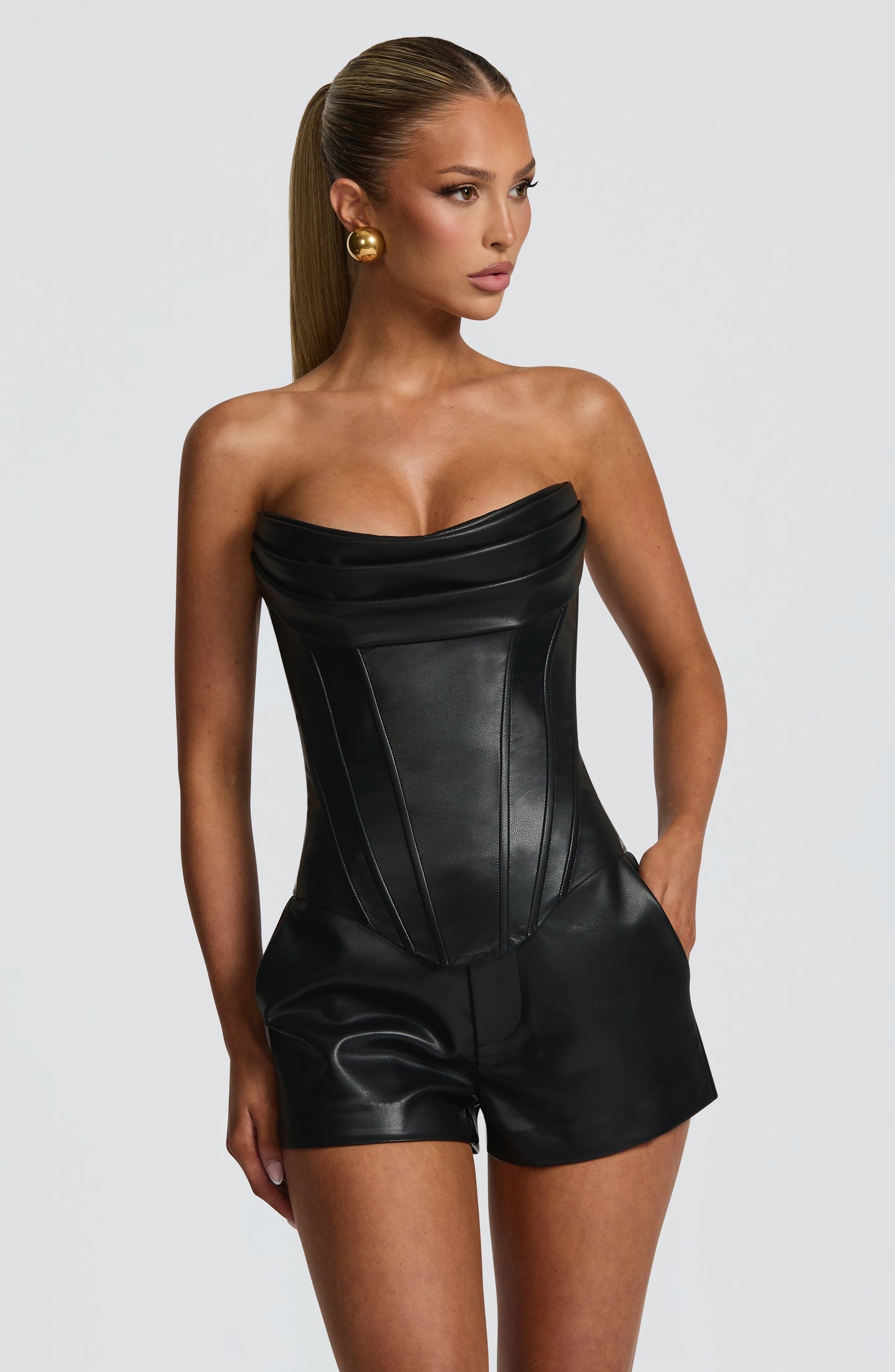 Sophia Black Corset Top for Summer