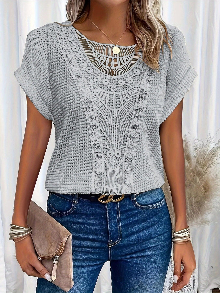 Luvrefashion | Rachel Exquisitely Crafted Knit Top in Navy Blue - image 6