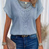Rachel | Exquisitely Crafted Knit Top - Sky Blue