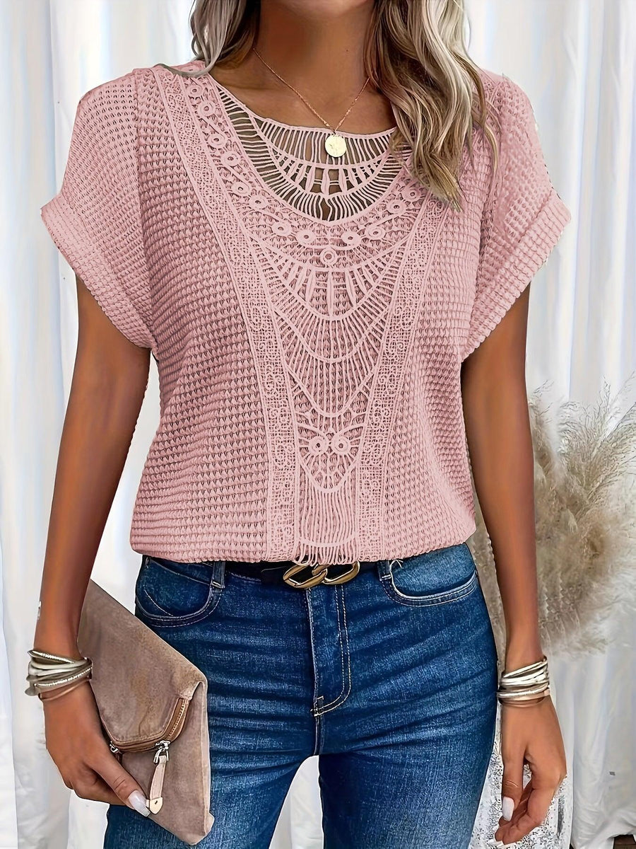 Luvrefashion | Rachel Exquisitely Crafted Knit Top in Navy Blue - styled look