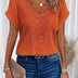 Rachel | Exquisitely Crafted Knit Top - Orange-red