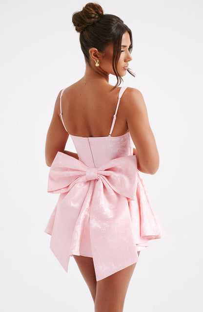 Blush Emelie Romper in XS - back view