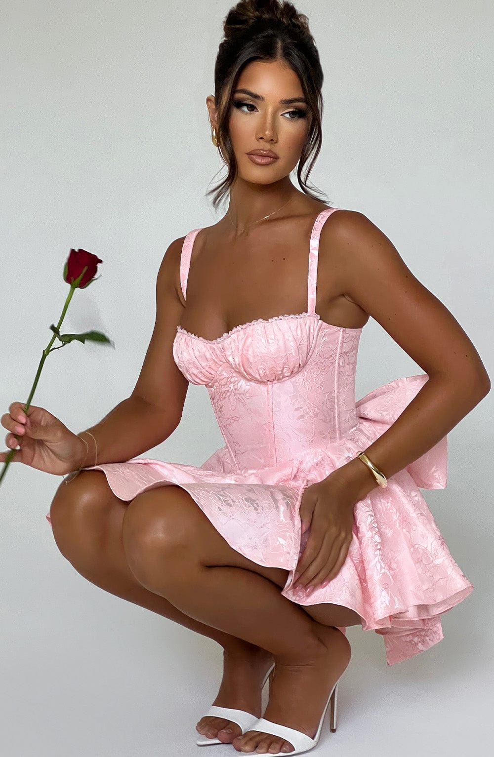 Blush Emelie Romper in XS - side view