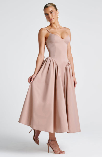 Sophia Clay Midi Sundress - Perfect for Summer