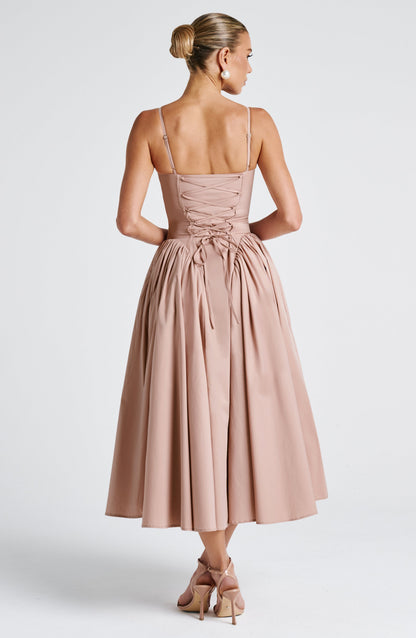 Sophia Clay Midi Sundress - Perfect for Summer