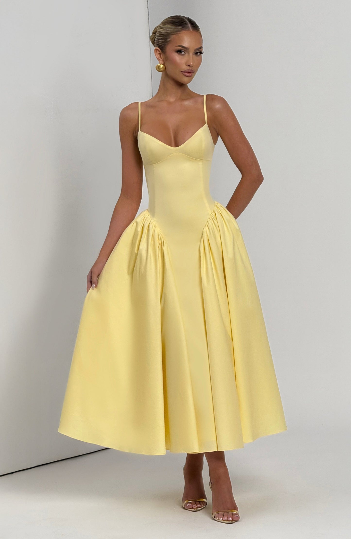 Lila Lemon Midi Sundress - Perfect for Summer