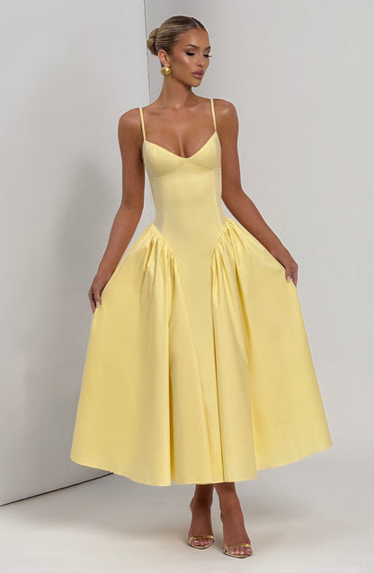 Lila Lemon Midi Sundress - Perfect for Summer