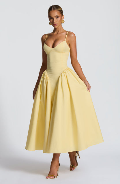 Lila Lemon Midi Sundress - Perfect for Summer
