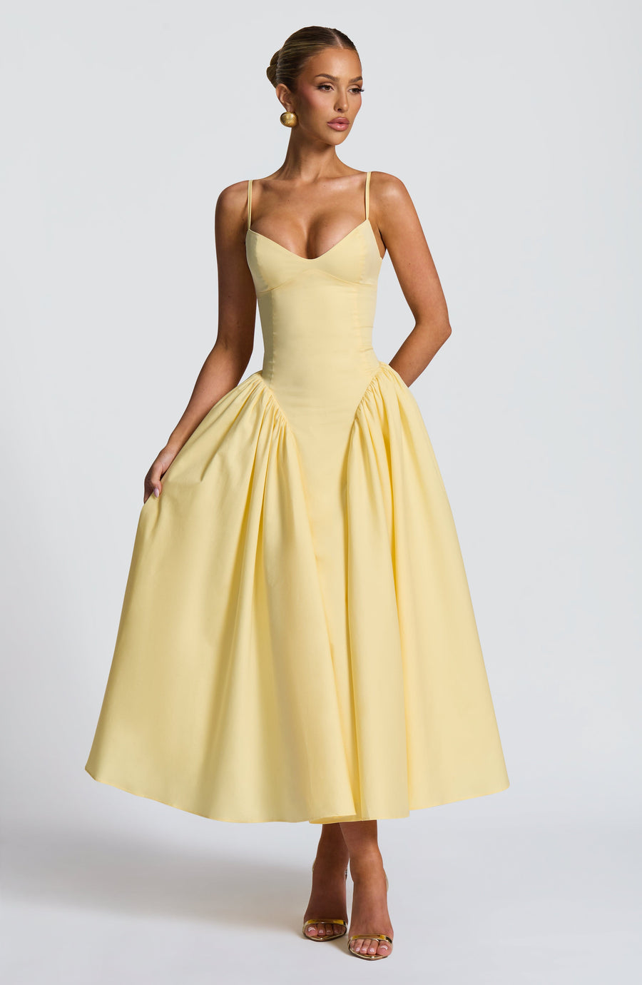 Lila Lemon Midi Sundress - Perfect for Summer