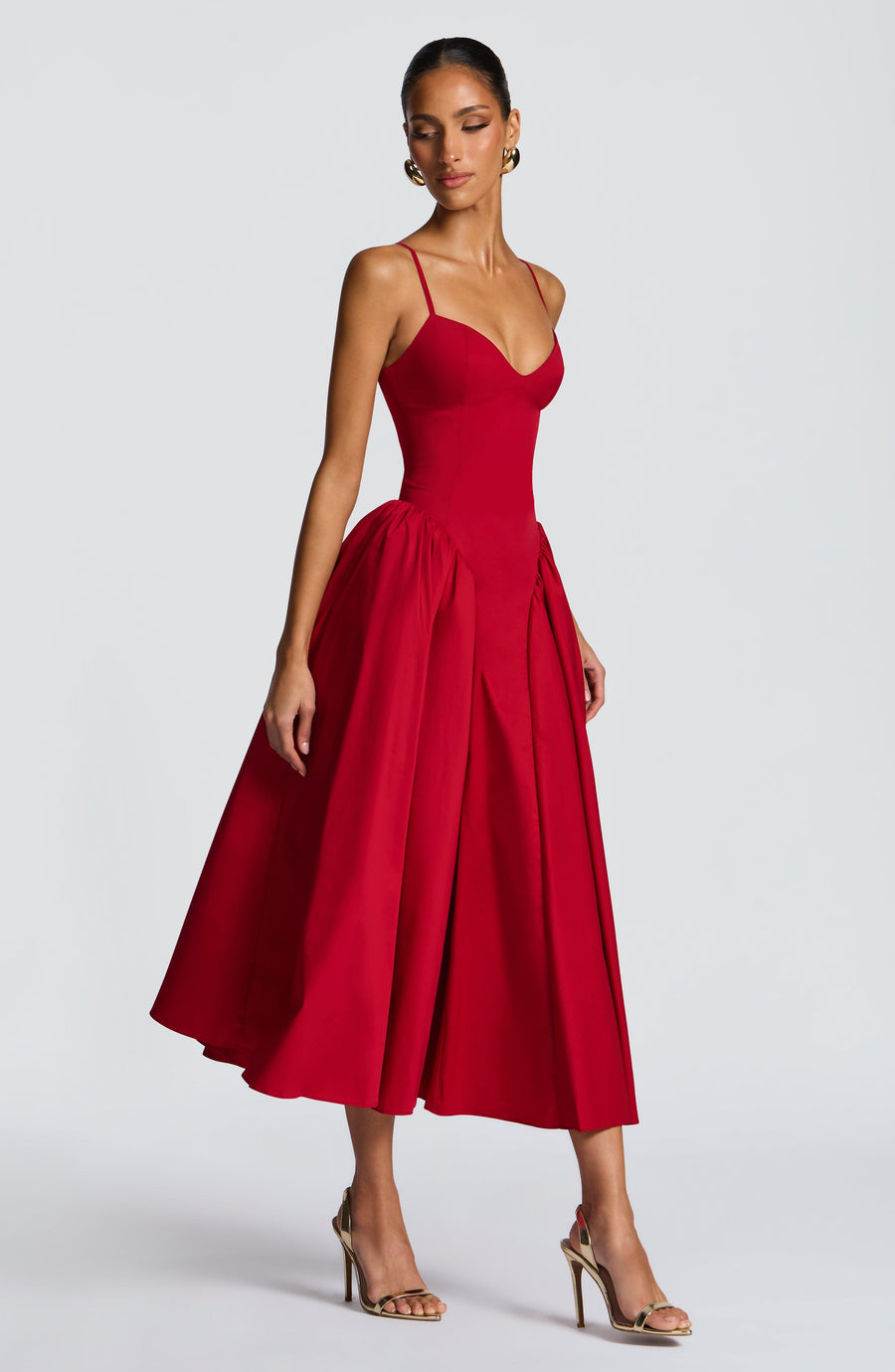 Sophia Red Midi Sundress - Perfect Summer Fashion