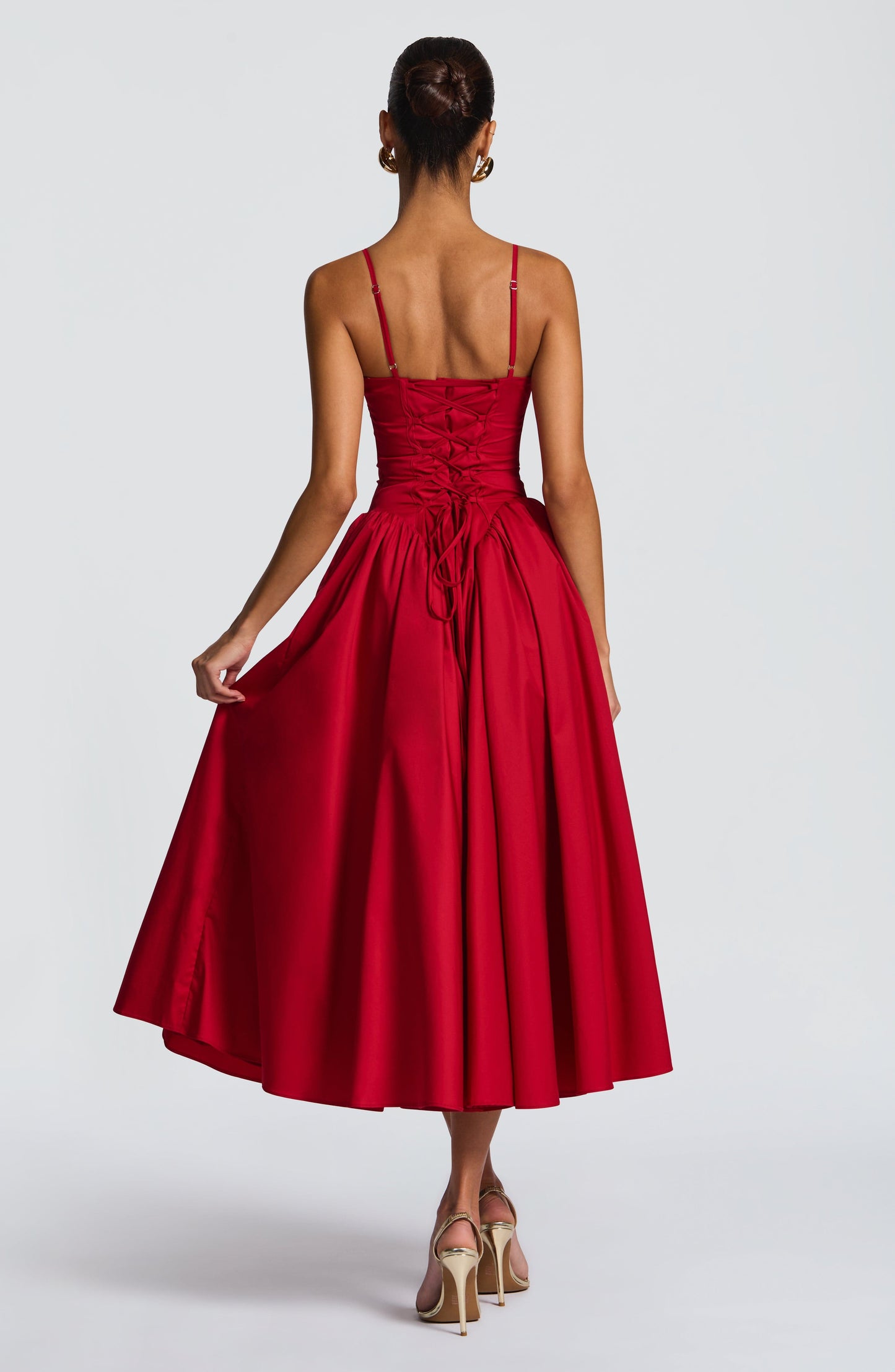 Sophia Red Midi Sundress - Perfect Summer Fashion