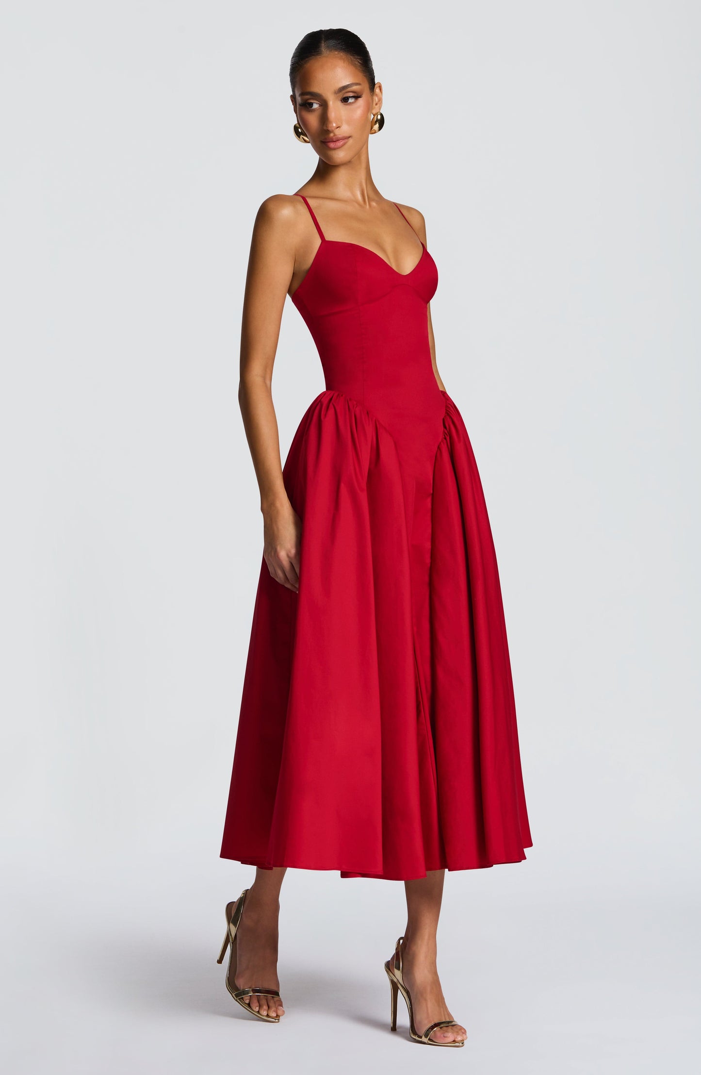 Sophia Red Midi Sundress - Perfect Summer Fashion