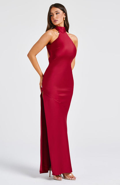 Etta Wine Maxi Dress in XS - image 10