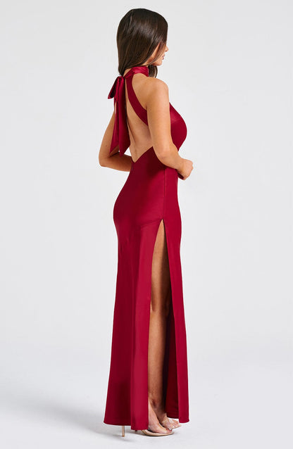 Etta Wine Maxi Dress in XS - image 8