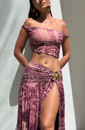 Sophia Magenta Orchid Print Summer Top