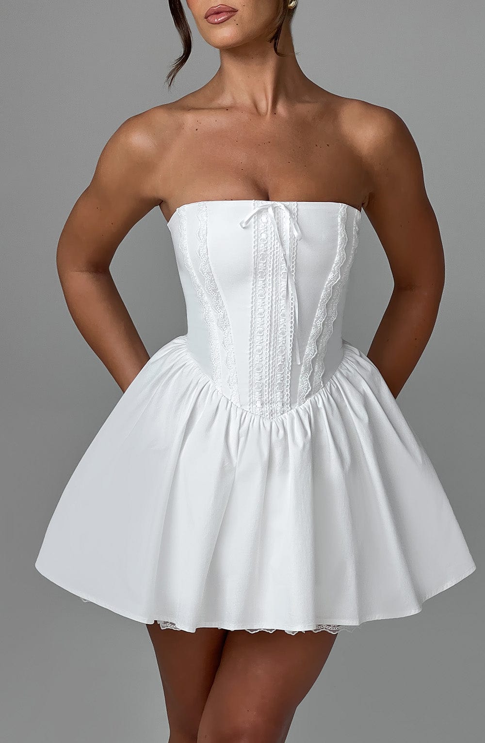 Chloe Ivory Mini Sundress - Cute Summer Fashion