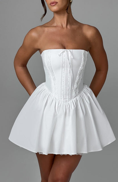 Chloe Ivory Mini Sundress - Cute Summer Fashion