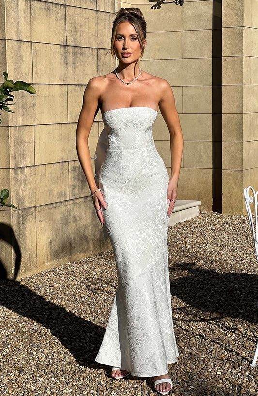 Ivory Felicity Maxi Dress in XS - front view