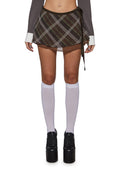 Sable Low Rise Plaid Mini Skirt