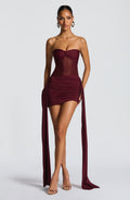 Amelia Cherry Lacquer Mini Summer Dress