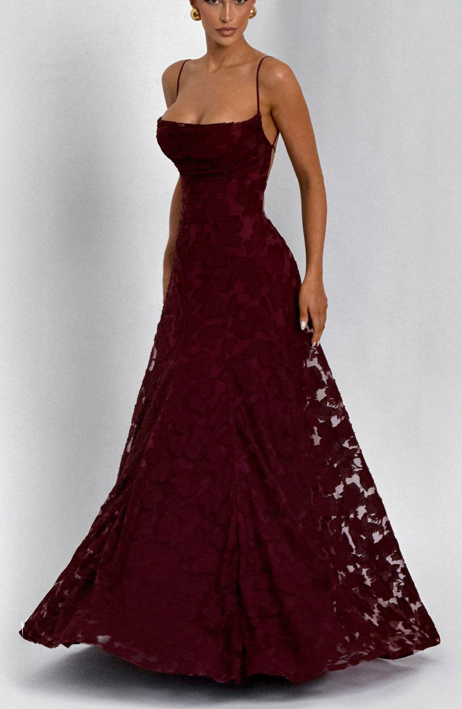 Amelia Maxi Summer Dress - Cherry Red