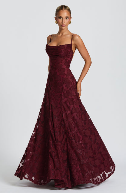 Amelia Maxi Summer Dress - Cherry Red