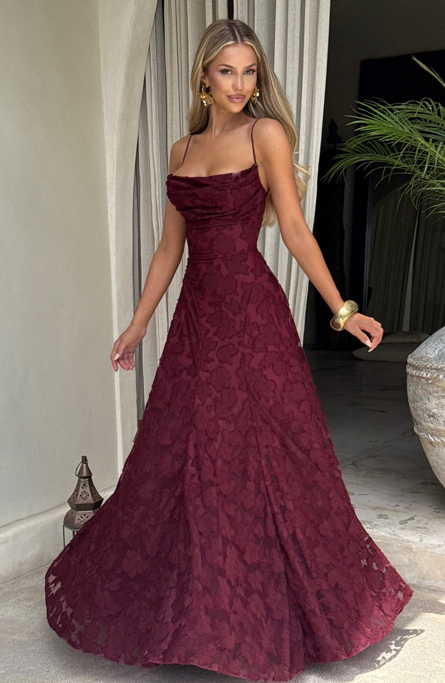 Amelia Maxi Summer Dress - Cherry Red
