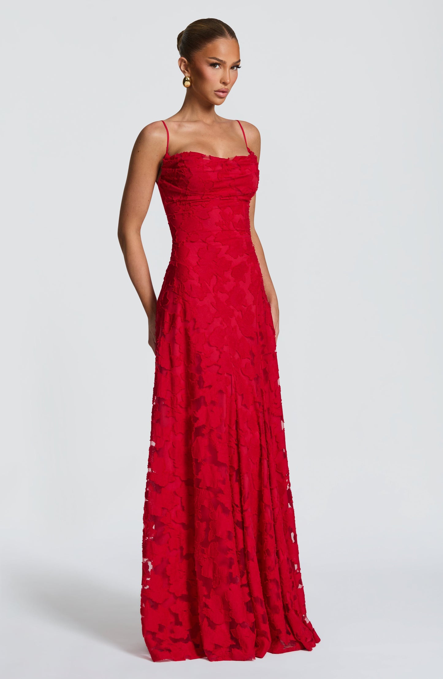 Sophia Red Maxi Summer Dress for Women