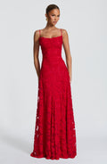 Sophia Red Maxi Summer Dress for Women
