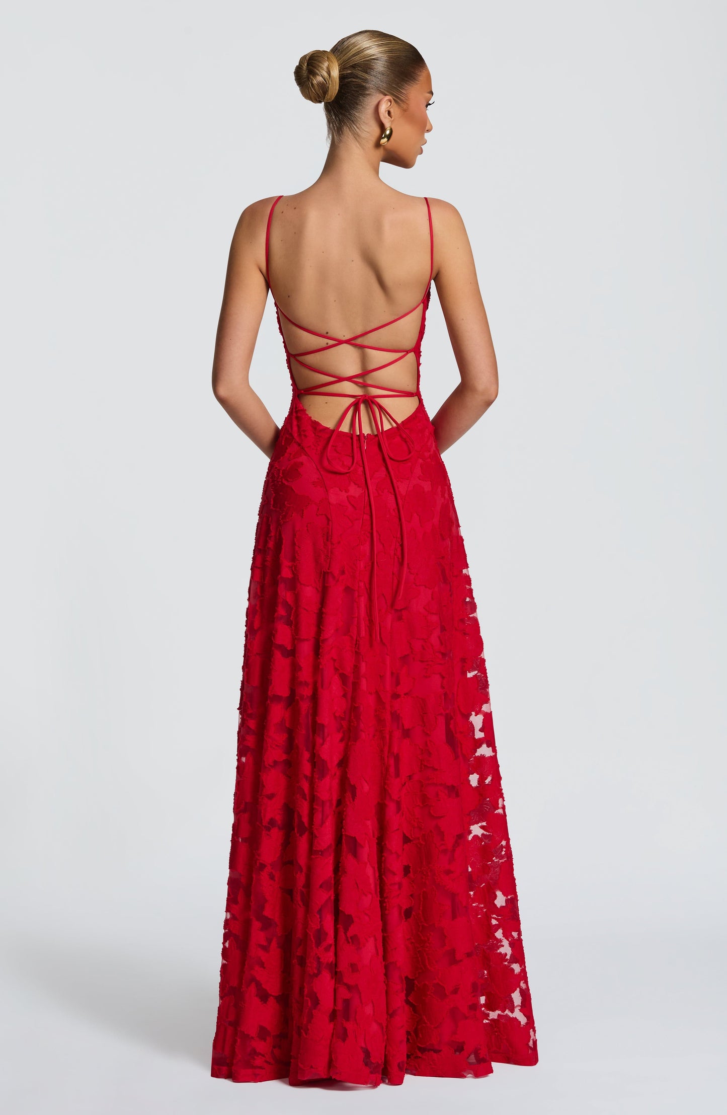 Sophia Red Maxi Summer Dress for Women