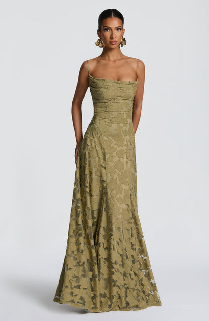 Sophia Sage Maxi Summer Dress