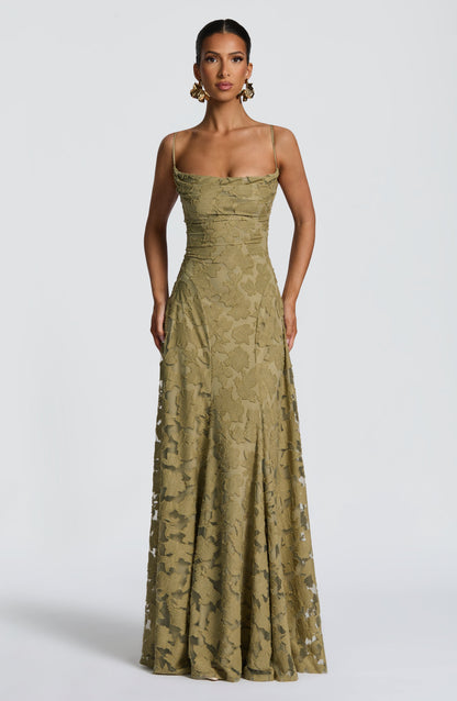 Sophia Sage Maxi Summer Dress