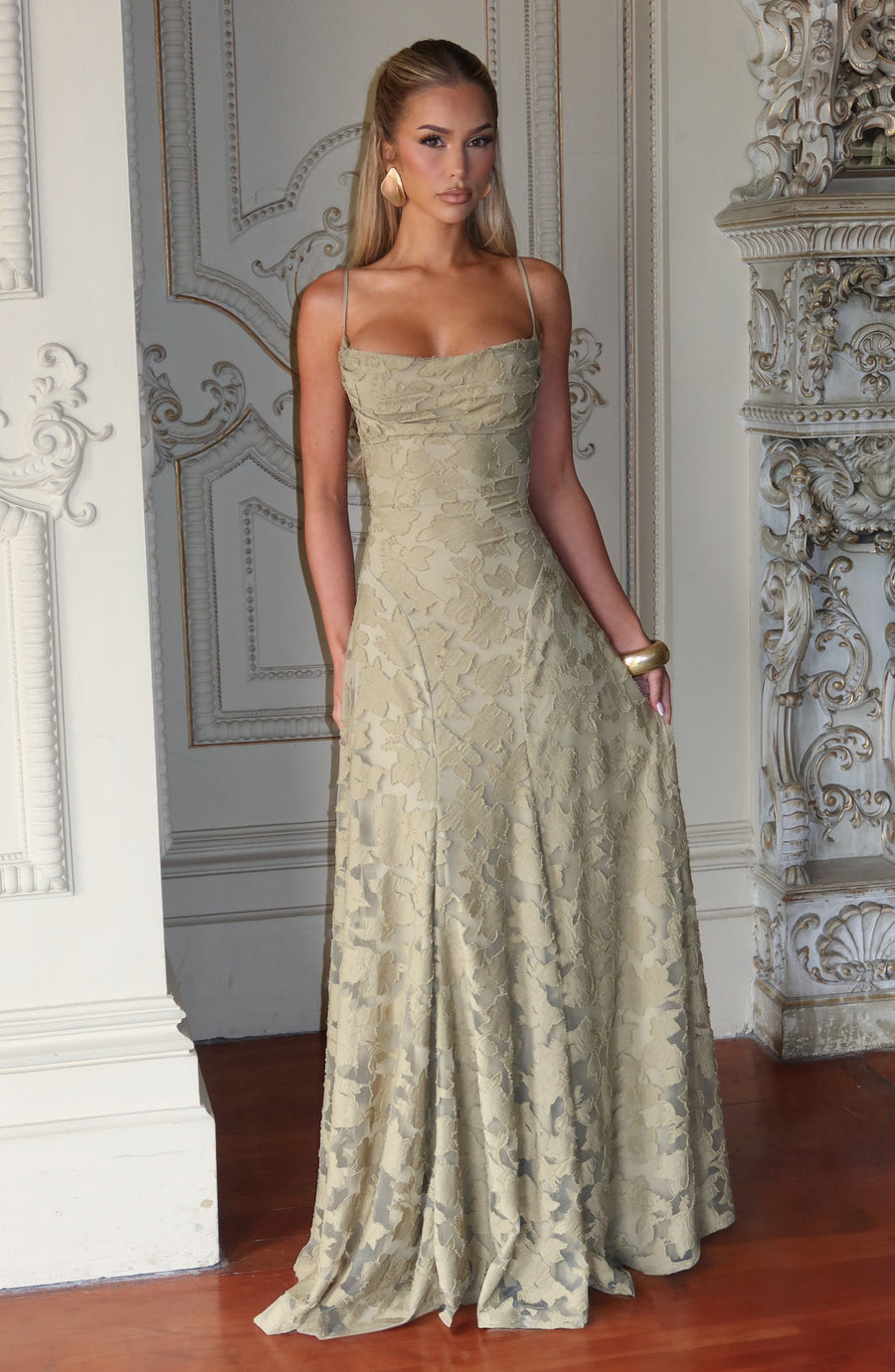Sophia Sage Maxi Summer Dress