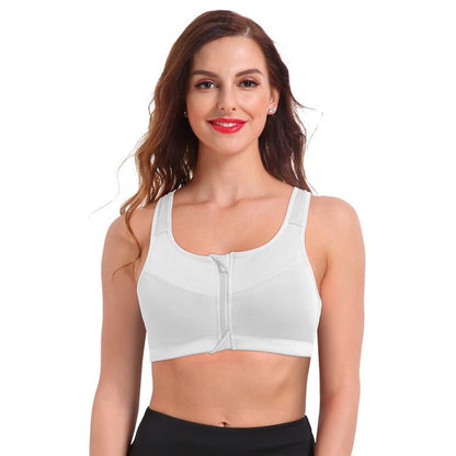 Front-Zip Wire-Free Sports Bra for Light-to-Medium Support