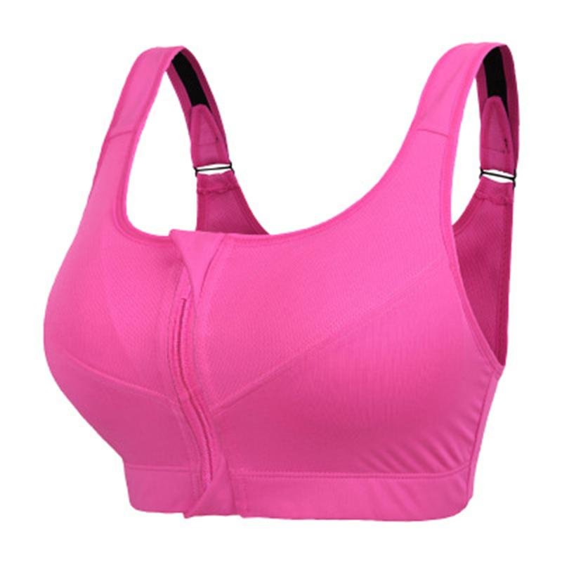 Front-Zip Wire-Free Sports Bra for Light-to-Medium Support