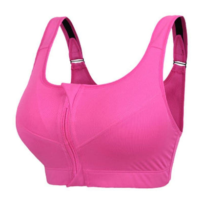 Front-Zip Wire-Free Sports Bra for Light-to-Medium Support
