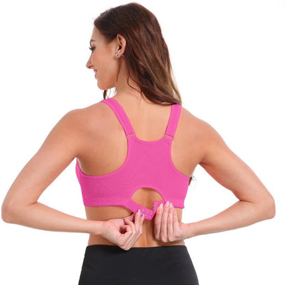 Front-Zip Wire-Free Sports Bra for Light-to-Medium Support