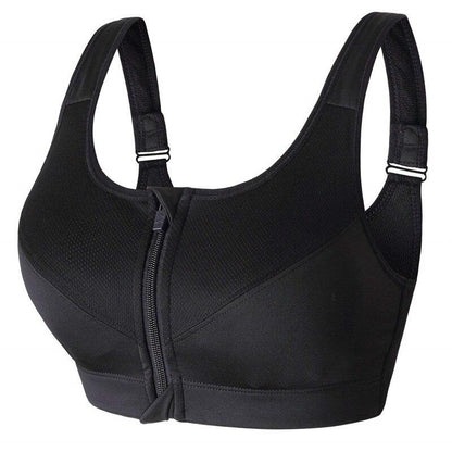 Front-Zip Wire-Free Sports Bra for Light-to-Medium Support