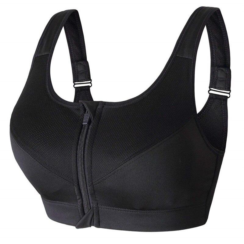 Front-Zip Wire-Free Sports Bra for Light-to-Medium Support