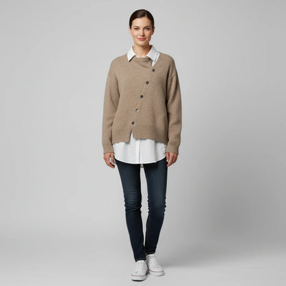 Luvrefashion | Loose Fit Sweater in Brown - side view