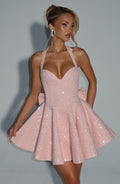 Sophia Blush Georgette Mini Sundress
