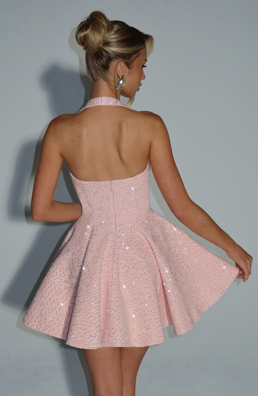 Sophia Blush Georgette Mini Sundress