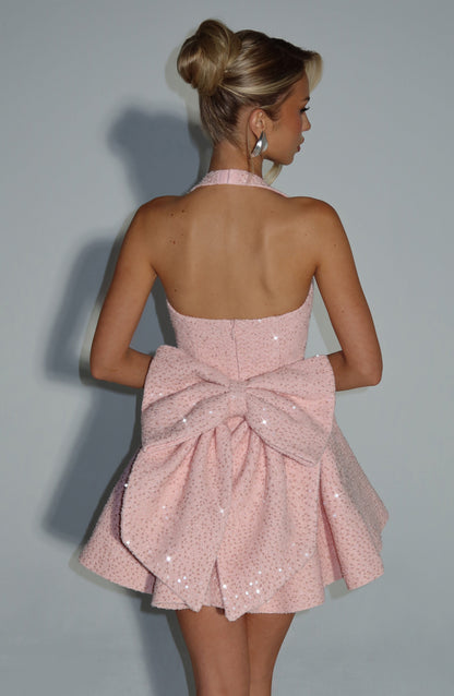 Sophia Blush Georgette Mini Sundress