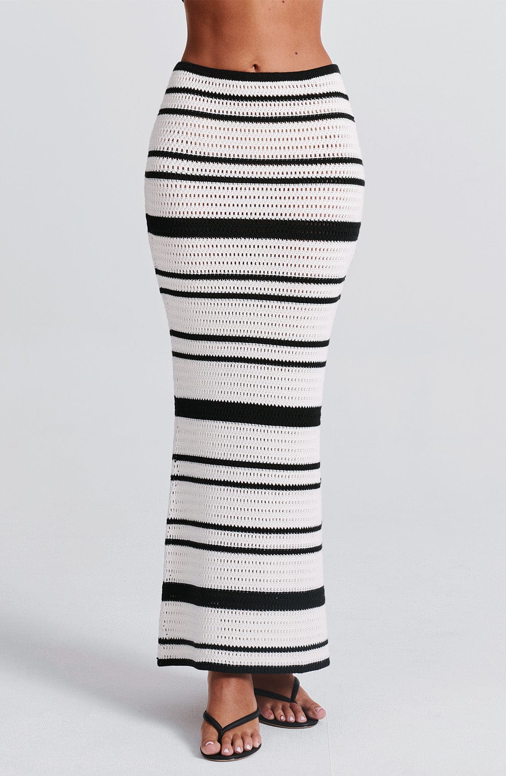 Sophia Black and White Maxi Summer Skirt