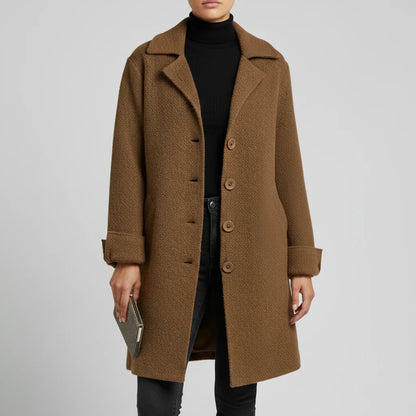 Ladies' Jacket with Collar in Blue - back view