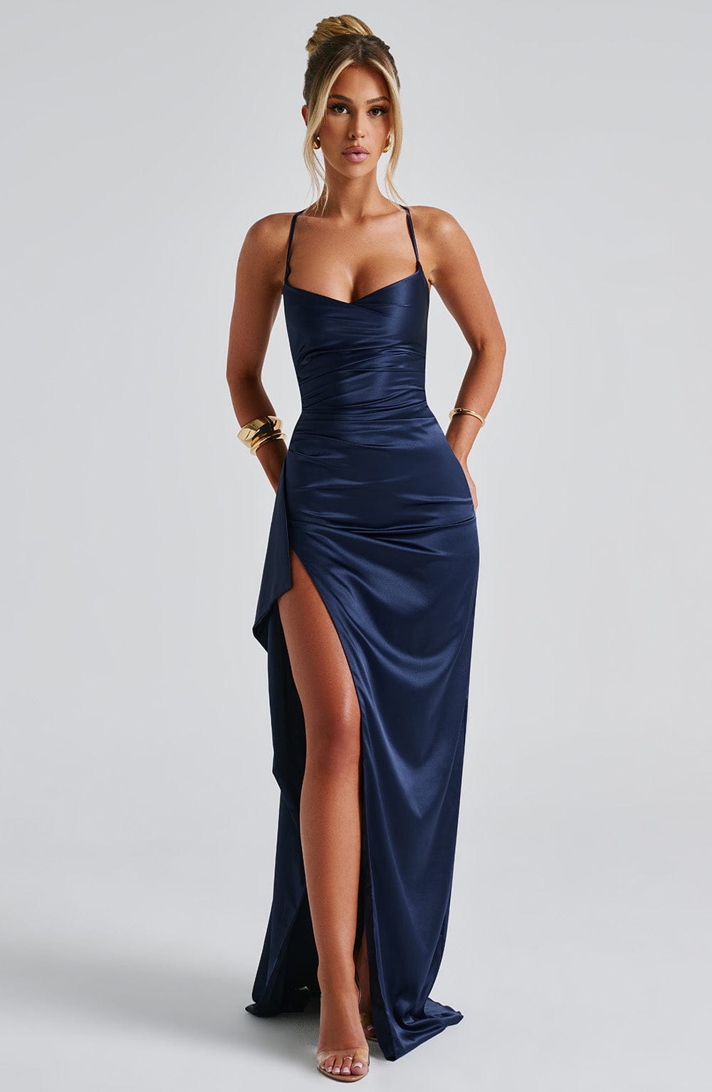 Maxi Dress in Navy by Helen in XS - styled look